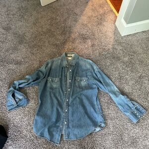 Levi's Men's Blue Denim Shirt